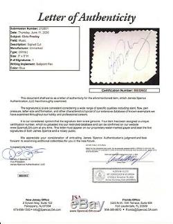 Elvis Presley signed cut JSA LOA d. 1977 Rare Auto Great Display Z407
