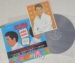 Elvis Presley with Ultra Rare bonus photo. Stereo Double Trouble LP Australian
