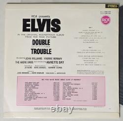 Elvis Presley with Ultra Rare bonus photo. Stereo Double Trouble LP Australian