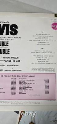 Elvis Presley with Ultra Rare bonus photo. Stereo Double Trouble LP Australian