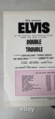 Elvis Presley with Ultra Rare bonus photo. Stereo Double Trouble LP Australian