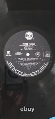 Elvis Presley with Ultra Rare bonus photo. Stereo Double Trouble LP Australian