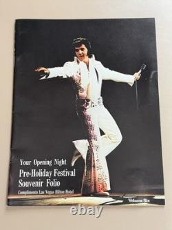 Elvis Rare 1976 Opening Night Pre Holiday Festival Las Vegas Hilton Program