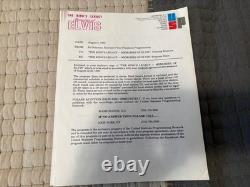 Elvis presley records the kings legacy radio show extremely rare 3 lps cue sheet