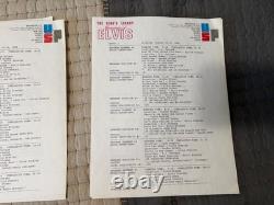 Elvis presley records the kings legacy radio show extremely rare 3 lps cue sheet