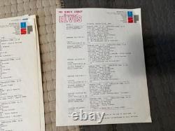 Elvis presley records the kings legacy radio show extremely rare 3 lps cue sheet