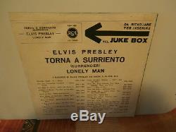 Elvis presleytorna a surrientosingle7or. Italie. 1961. Rca45n11. Juke box rare