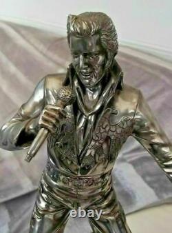 Extremely Rare! Elvis Presley Silver Colour Figurine Statue
