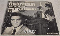 Extremely rare! Promo! ELVIS PRESLEY / How Great Thou Art / So High/ Vinyl EP