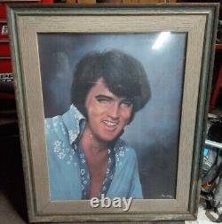 Famous artist rare Loxi Sibley Elvis Presley Painting READ FULL DESCRIPTION