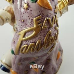 Fitz & Floyd RARE Elvis Presley Bunny Rabbit Ceramic Water Pitcher Large Vintage