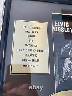 Framed Special Edition Elvis Presley Love Me Tender 24 Kt Gold 45m Record Rare