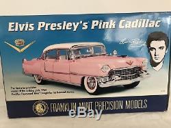 Franklin Mint 1955 Elvis Presley Pink Cadillac Fleetwood 1/24 Mint & Boxed Rare