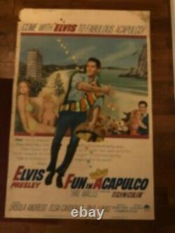 Fun In Acapulco Original 40 x 60 Rare Movie Poster- Elvis Presley