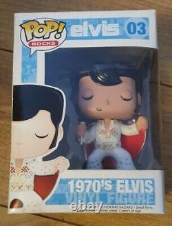 Funko Pop Rocks Elvis 1970s #03 Vaulted Rare 2011 First Release NIB WithP Grail