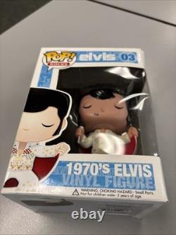 Funko Pop! Rocks Vinyl Elvis Presley RARE! 1970's Elvis Figure #03