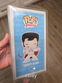 Funko Pop! Rocks Vinyl Elvis Presley RARE! 1970's Elvis Figure #03 With Case