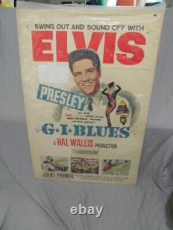 G. I. BLUES 1960 ELVIS PRESLEY Rare Movie Poster 27 x 41