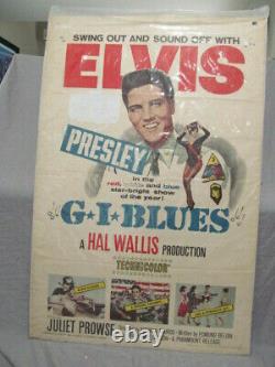 G. I. BLUES 1960 ELVIS PRESLEY Rare Movie Poster 27 x 41