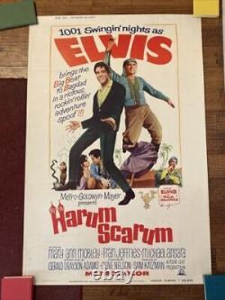 Harum Scarum Original 40 x 60 Rare Movie Poster Elvis Presley