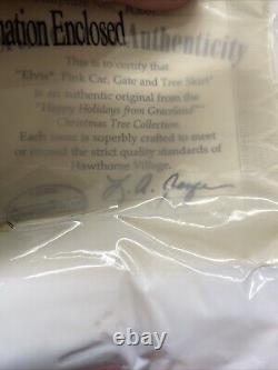 Hawthorne Village Elvis Presley Rare Happy Holidays from Graceland Gate Cadilac