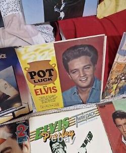 Huge LOT Of 30 Elvis Presley Vinyl Record Albums 30 Total Vintage Music RARE