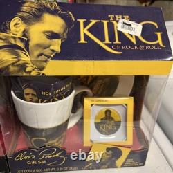 JUMBO ELVIS PRESLEY THE KING Mug Plate & Ornament Collection Set of 3 RARE