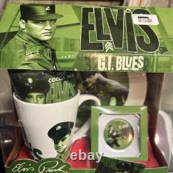 JUMBO ELVIS PRESLEY THE KING Mug Plate & Ornament Collection Set of 3 RARE