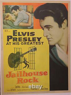 Jailhouse Rock vintage movie poster one sheet Elvis Presley VERY Rare Style