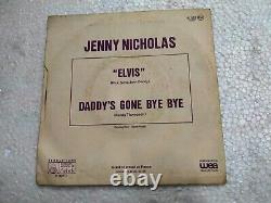 Jenny Nicholas Elvis Presley Daddy Gone Bye Bye PS RARE SINGLE 7 France EX