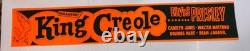 King Creole-elvis Presley-banner- Rare Vintage Day Glo Style 4 3/4 W X 27 L