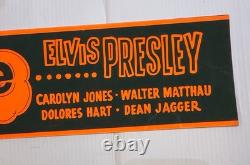 King Creole-elvis Presley-banner- Rare Vintage Day Glo Style 4 3/4 W X 27 L