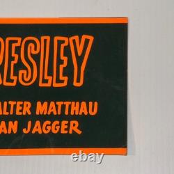 King Creole-elvis Presley-banner- Rare Vintage Day Glo Style 4 3/4 W X 27 L