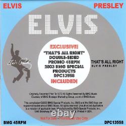 King ELVIS Presley 2003 Mega-Rare THAT'S ALL RIGHT 2-Sided PROMO PIC SLEEVE