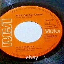 King ELVIS Presley CC RIDER / POLK SALAD ANNIE RARE GERMAN MISPRINT P/S AWESOME