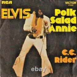 King ELVIS Presley CC RIDER / POLK SALAD ANNIE RARE GERMAN MISPRINT P/S AWESOME
