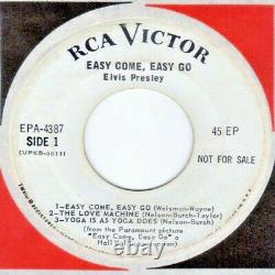 King ELVIS Presley EASY COME, EASY GO RARE ERROR! RCA EPA-4387 WL PROMO NM/EX