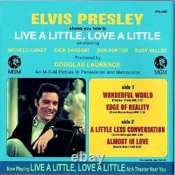 King ELVIS Presley LIVE A LITTLE LOVE A LITTLE'69 RARE Vegas Giveaway EP Sleeve