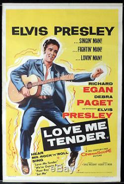 LOVE ME TENDER Rare English Double Crown movie poster ELVIS PRESLEY
