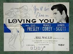 LOVING YOU (1957) original UK quad movie poster ELVIS PRESLEY very rare