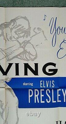 LOVING YOU (1957) original UK quad movie poster ELVIS PRESLEY very rare