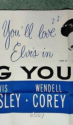 LOVING YOU (1957) original UK quad movie poster ELVIS PRESLEY very rare