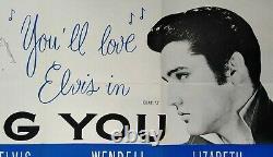 LOVING YOU (1957) original UK quad movie poster ELVIS PRESLEY very rare