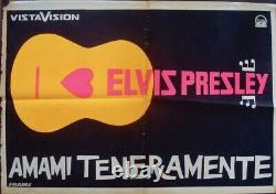 LOVING YOU ELVIS PRESLEY Italian 1F movie poster 1959 DAY-GLO inks SUPER RARE