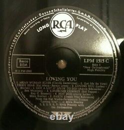 LP 1957 Elvis Presley LOVING YOU RCA LPM 1515 C Top Open RARE ERSTPRESSUNG