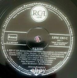 LP 1958 Elvis Presley ELVIS Rare German RCA LPM 1382 C 4th ED 4. PRESSUNG NM