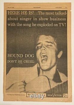 Large 1956 RARE Elvis Presley Magazine Ad Hound Dog Dont Be Cruel- NO LP Record