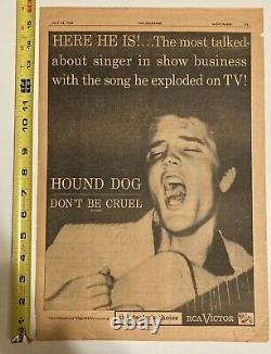 Large 1956 RARE Elvis Presley Magazine Ad Hound Dog Dont Be Cruel- NO LP Record