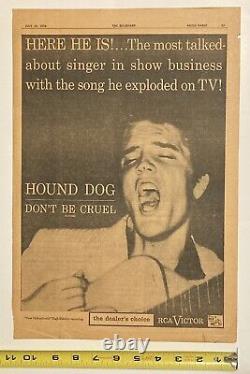 Large 1956 RARE Elvis Presley Magazine Ad Hound Dog Dont Be Cruel- NO LP Record