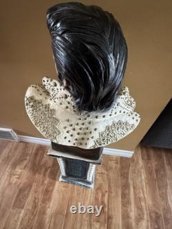 Large Bust- Elvis Presley -Superb Likeness With RARE Stand Vintage